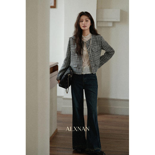 鹿向南「续订秋约」高级感气质灰色小香风短外套女秋新款小众上衣 商品图1