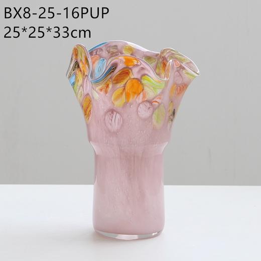 法式中古肌理不规则渐变玻璃插花瓶摆件家居客厅餐桌玄关创意装饰 商品图7