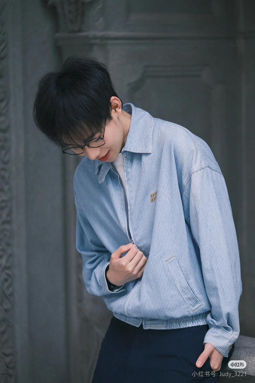 MM 25秋季新款条纹拉链夹克外套 Z-15595 商品图1