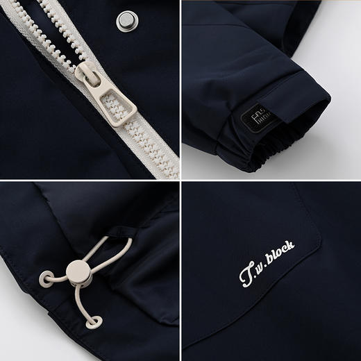 女装连帽净色下摆打褶外套-8008J5232003 商品图2