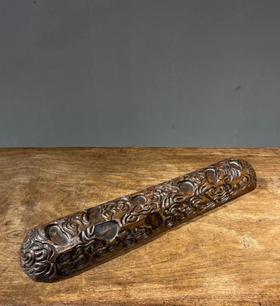 花梨木满工雕云纹卷轴镇尺，顺丰包邮