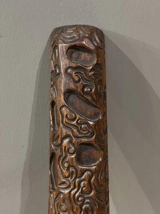 花梨木满工雕云纹卷轴镇尺，顺丰包邮 商品图13