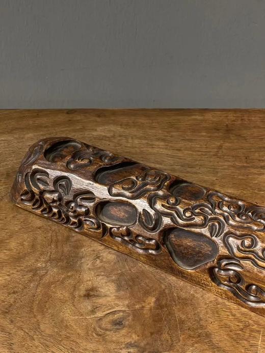 花梨木满工雕云纹卷轴镇尺，顺丰包邮 商品图4