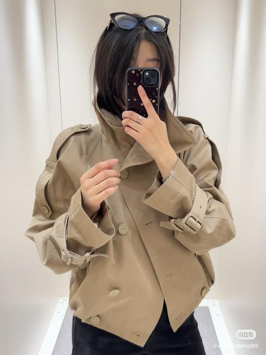 Acne studi*s 25Fw早秋新款 老钱复古风短款夹克风衣外套 商品图7