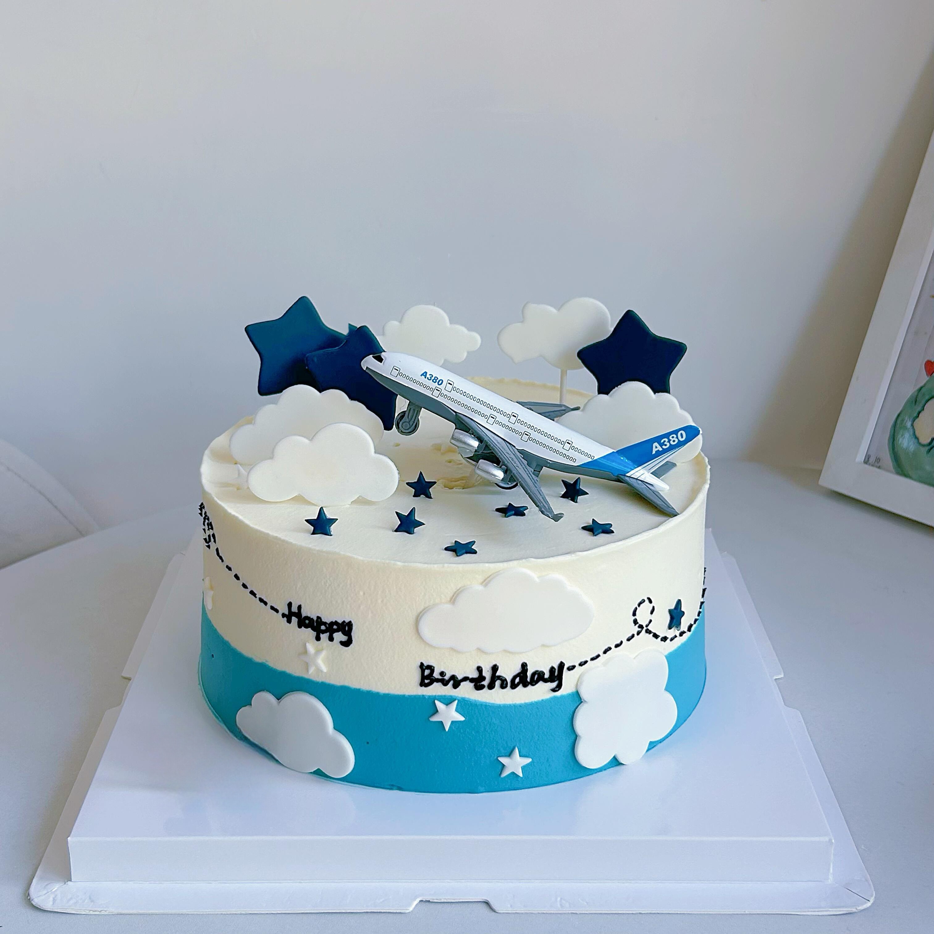 飞机航行云朵蛋糕(飞机B款）