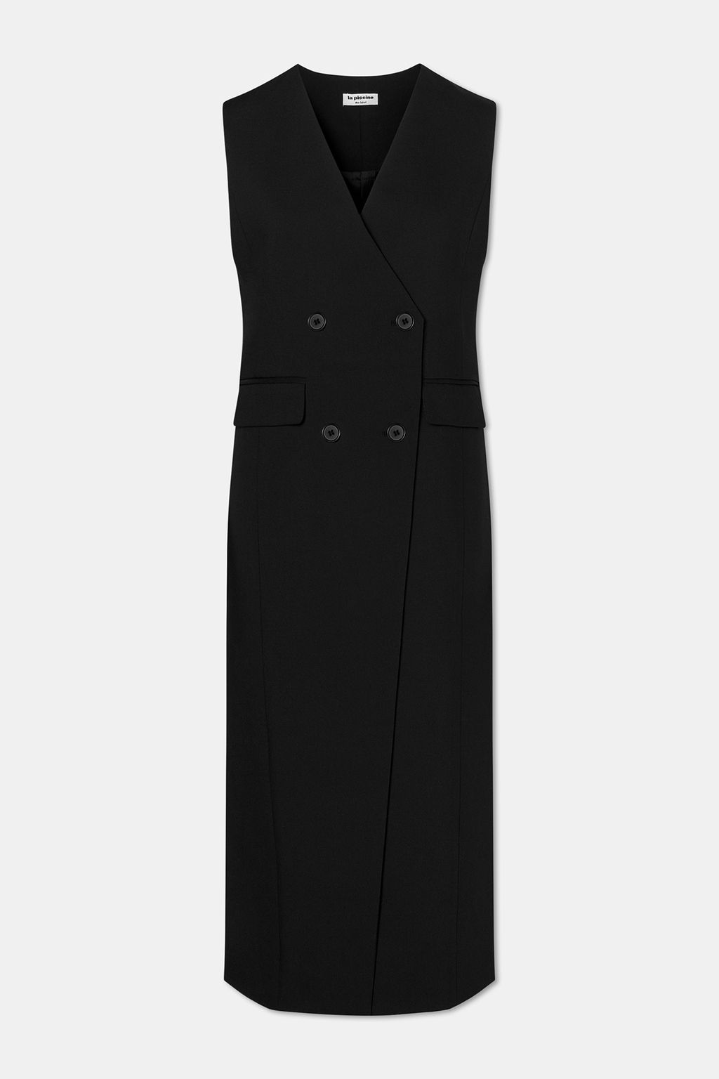 LA PISCINE SUIT DRESS 黑色长款马甲