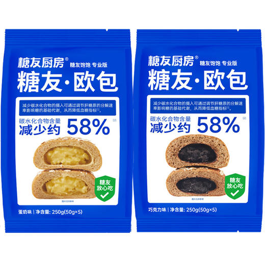 糖友厨房欧包（蛋奶味/巧克力味）250g×2袋 商品图5