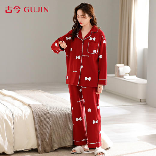 【古今GUJIN】老字号 纯棉系列睡衣 初秋抢新  上身显白 透气好舒服 商品图8