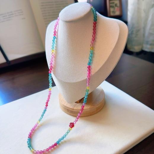 4.7mm多圈彩虹碧玺手串项链两用 商品图4