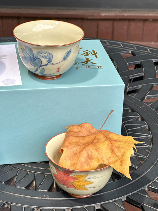 华科大四季花瓷器杯套装 商品图4