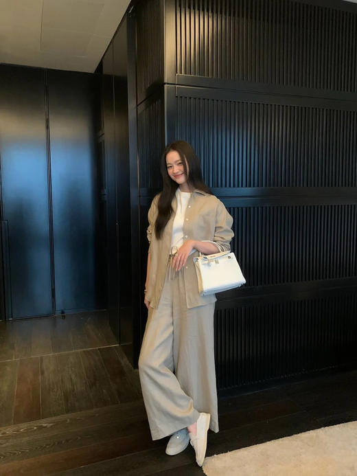 【高品质私服】【LP老钱风亚麻宽松口袋衬衫+阔腿长裤】宽松剪裁，慵懒随性，不挑身材还显瘦G1521/G1522-CC【无标出货 介意慎拍】 商品图2