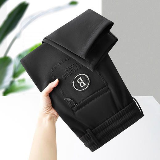 【超大码】【DX】大依优型大码男装运动休闲裤直筒新款轻商务百搭松紧腰加肥加大棉质长裤可穿310斤 商品图2