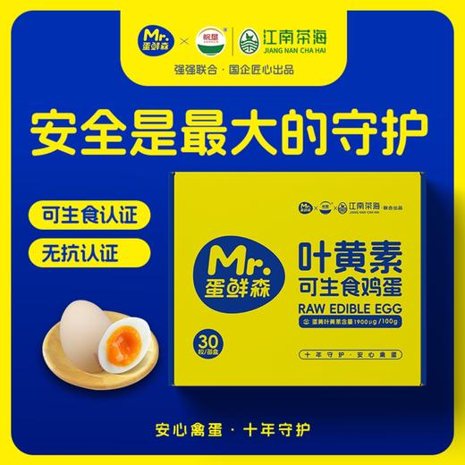 蛋鲜森 叶黄素可生食鸡蛋30枚礼盒装1350g 商品图0