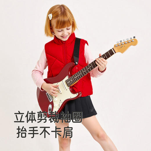 【高定系列】英氏儿童羽绒马甲A类宝宝冬季保暖马夹新年喜庆新款超韧绒 商品图2