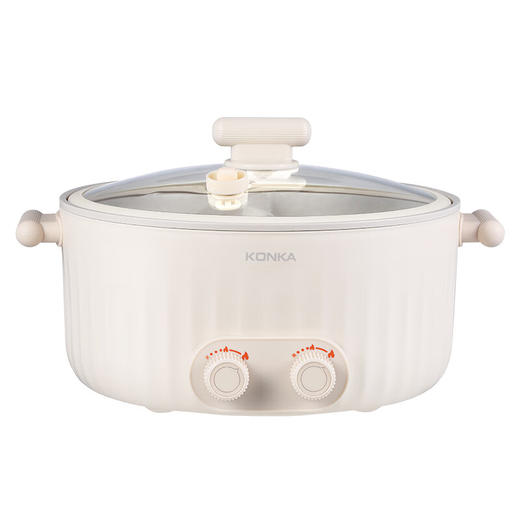 康佳（KONKA） 电火锅家用多功能6L大容量一体分区控温鸳鸯锅KDHG-6029-M 星梦白 商品图9