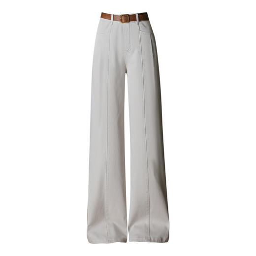 HSS 3051阔腿牛仔裤窄版高腰天丝棉宽松裤 商品图4