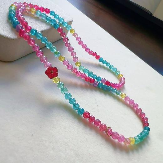 4.7mm多圈彩虹碧玺手串项链两用 商品图7