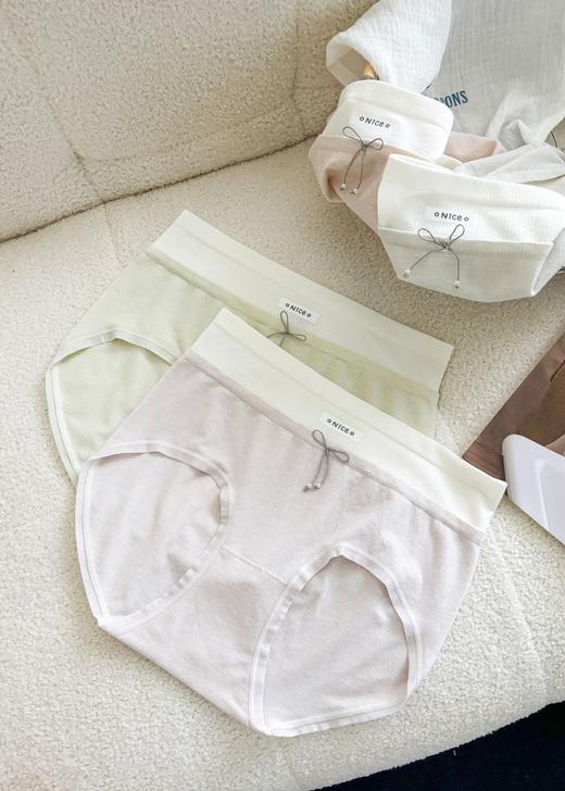 女士高腰收腹撞色时尚无缝三角莫代尔内裤8810 商品图5