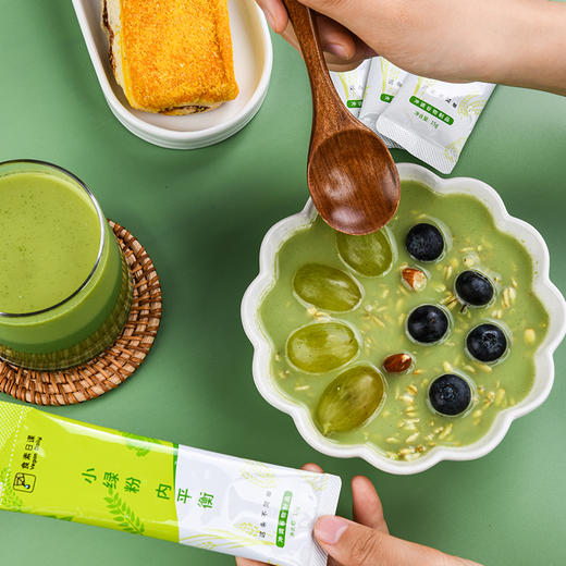 羽衣甘蓝小绿粉 | 150g*2盒（每盒10袋） 补充钙质 维生素D 维生素B12 烟酸 Omega-3 植物奶早餐 食素日课「本单品包邮同享小呆鸟系列满98包邮」 商品图6