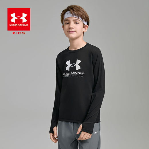 【12月-特惠福利】Under Armour安德玛男女童新款轻奢吸湿速干圆领长袖T恤253121123 商品图4