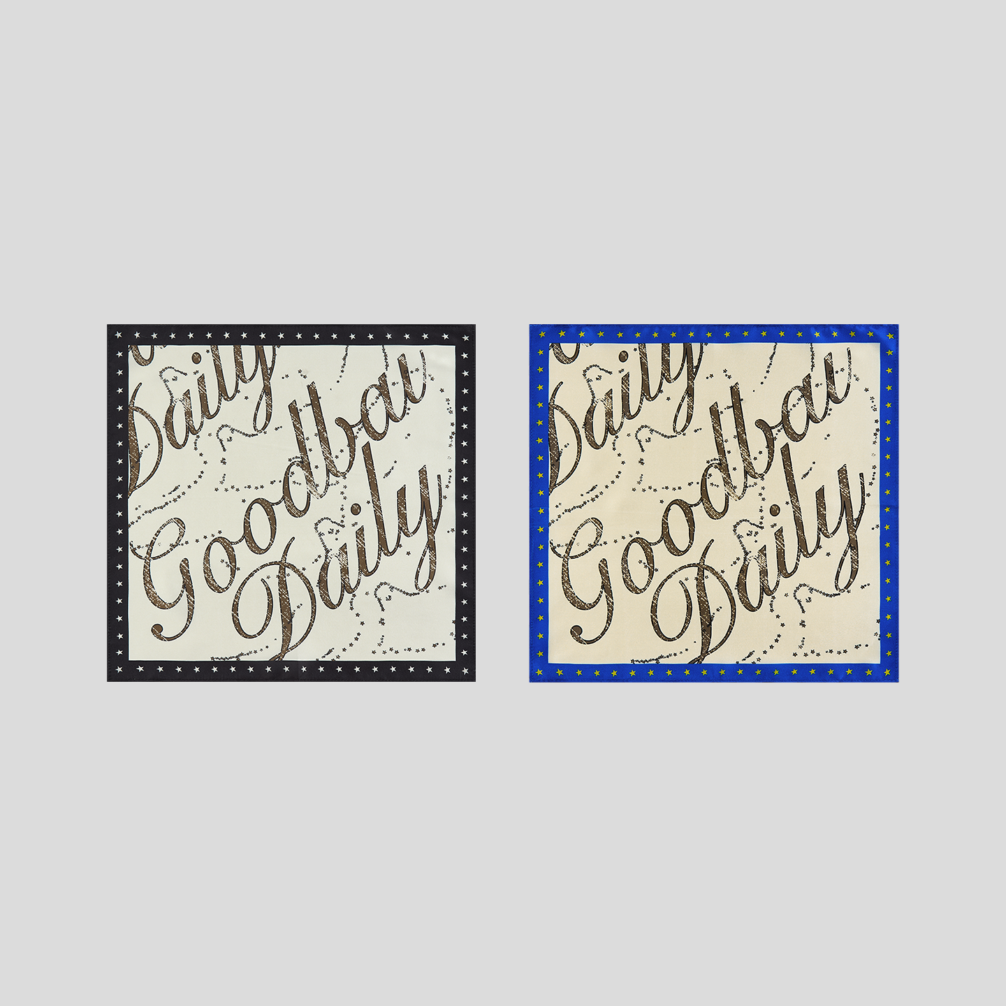 GOODBAI 做旧鸽子logo印花方巾