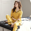 秋季纯棉睡衣女士开衫长袖长裤套装秋天简约休闲青年户外家居服   JL-LGA2739 商品缩略图2