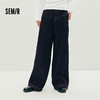 森马牛仔裤女秋季解构分割拼接宽松阔腿裤2025新款高街酷飒风长裤 商品缩略图1