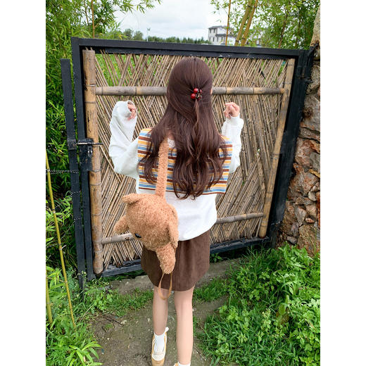 <曾小咸推荐>韩系彩色刺绣卫衣披肩两件套 商品图4