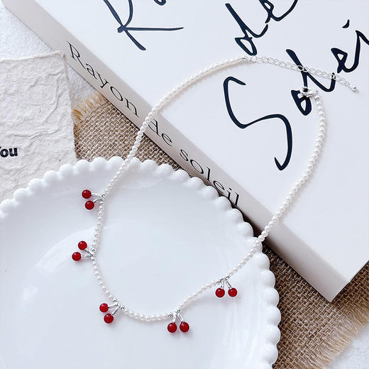 新款少女项链白珠子项链纪念日百货门店同款164748883 商品图4
