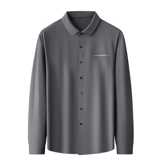 【DK】大依优型大码男装时尚休闲商务弹力翻领polo长袖衬衫打底衫上衣男 商品图7