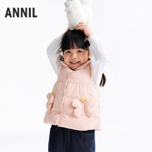 【实体店同款】女童羽绒马夹冬季新款安奈儿童装XG542073 商品图2