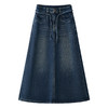 QYM F2123-Y半身裙高腰牛仔裙时尚气质中长裙 商品缩略图4
