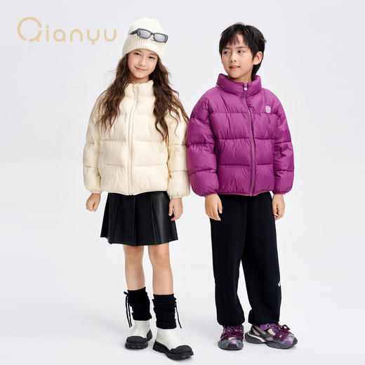 笛莎千与2025冬季新款男女童面包服立领短款羽绒服 商品图3