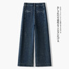 QYM F2126-Y阔腿裤休闲牛仔裤宽松高腰直筒裤九分裤 商品缩略图2