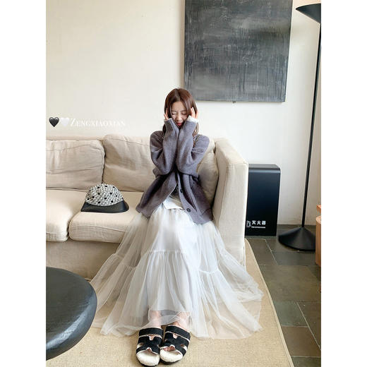 <曾小咸推荐>3.22现货秒杀 ！微信超特价！韩系2色超仙网纱半身裙 日常179.99 立减100 秒杀79.99！！ 商品图3