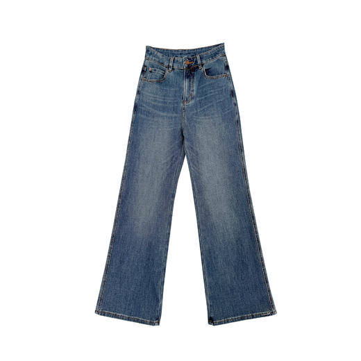 王炸裤型~复古高腰微喇牛仔裤女2025新款秋弹力修身阔腿长裤！ 商品图5