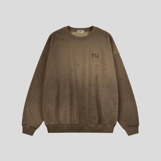 GOODBAI 916 logo印花泼墨渐变圆领oversize长袖卫衣 商品图3