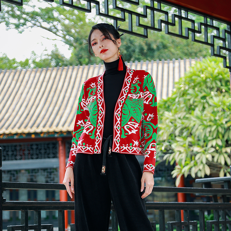 雅致旖旎针织短外套| 现货加急发 | 花纹大气有韵味