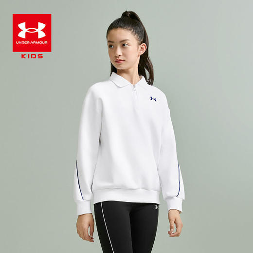 【12月-特惠福利】UnderArmour安德玛儿童25新款设计师款翻领套头卫衣253303526 商品图1