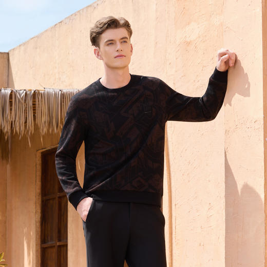 半身缘男装 秋季舒适简约大方百搭卫衣253312M01110026 商品图2