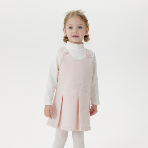 马克珍妮女童甜美舒适百褶背带裙2025年秋冬新款551652 商品图1