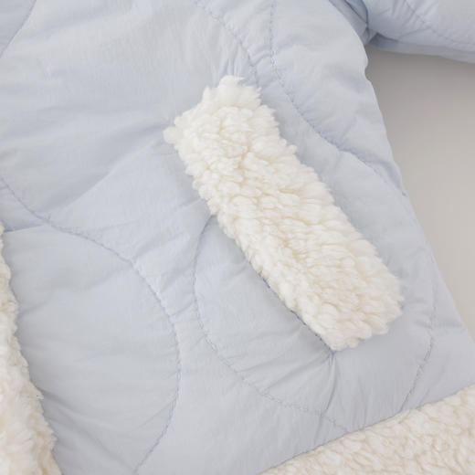 马克珍妮女童保暖毛绒拼接棉服外套2025年秋冬新款551760 商品图3