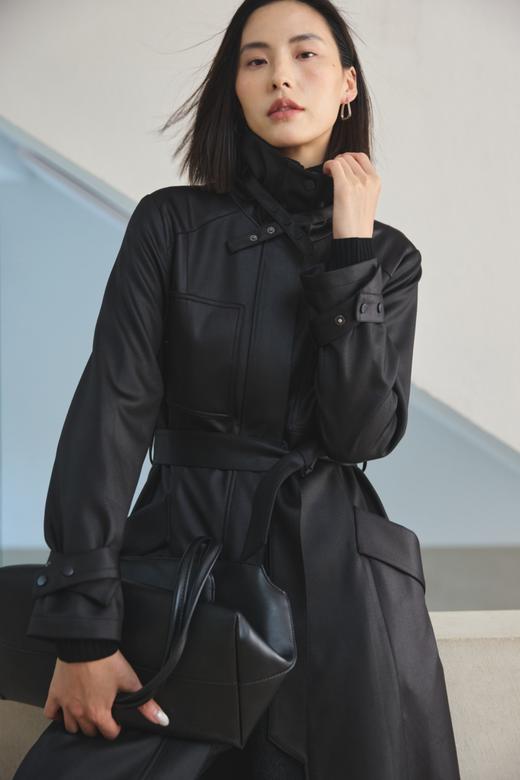 深夜黑长款风衣 商品图5