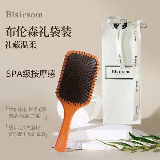 （小眠专属）Blairsom 布伦森原木气垫按摩梳礼袋装 商品图0