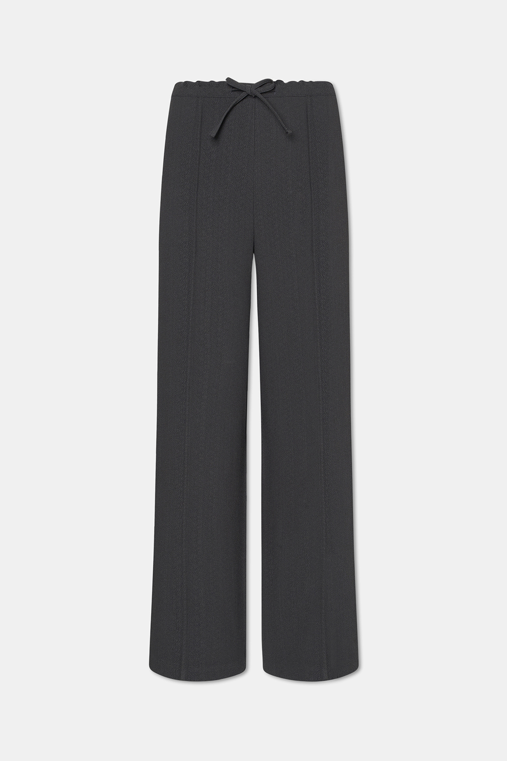 LA PISCINE couusse boyfriend pants 灰色系带长裤