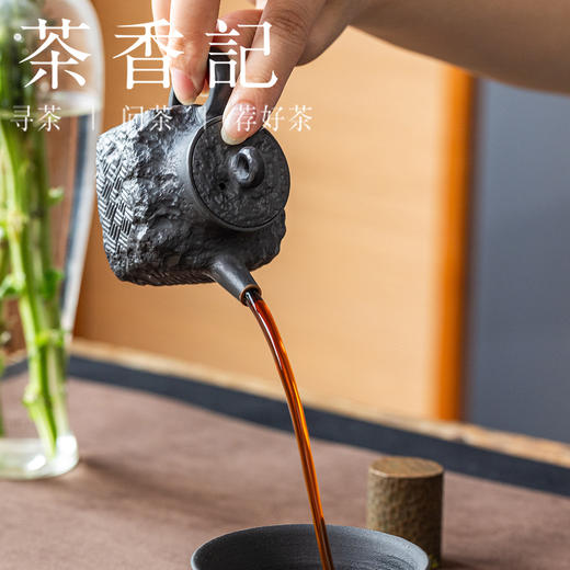 茶香记紫砂黑陶拾山四方壶100ml景德镇泡茶壶主泡器单壶功夫茶具 商品图4