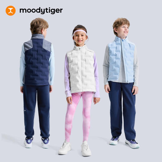 【大J同款】moodytiger儿童运动保暖锁温防风内胆弹性羽绒背心54510501 商品图4