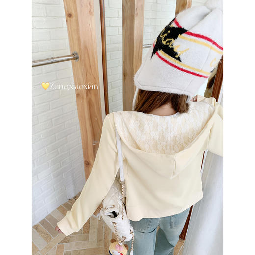 【189元任选2件】最后一波现货！奶呼呼黄色修身连帽卫衣外套 商品图4