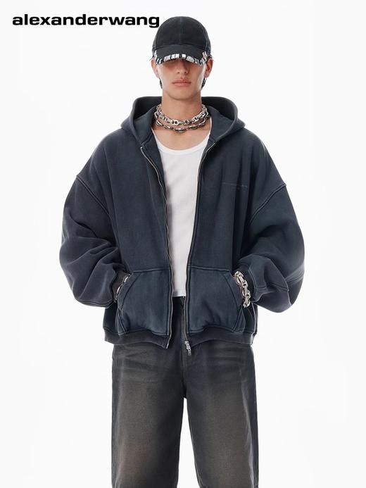 直接封神啊啊啊，背后大印花卫衣。字母拉链连帽宽松外套C090188 商品图6