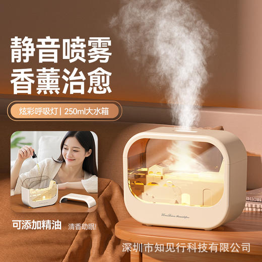 2025新款水滴香薰机七彩色加湿器家用大雾量桌面静音精油扩香机 商品图2